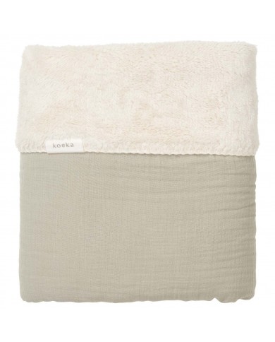 Couverture berceau 75x100 cm teddy Faroo sage