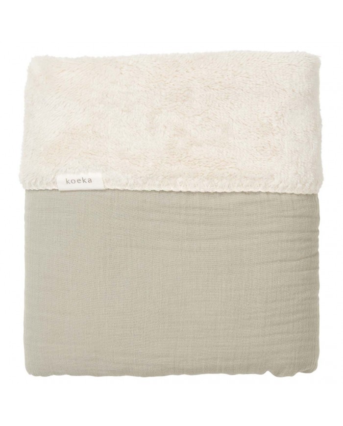 Couverture berceau 75x100 cm teddy Faroo sage
