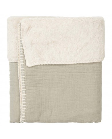 Couverture berceau 75x100 cm teddy Faroo sage