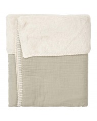 Couverture berceau 75x100 cm teddy Faroo sage