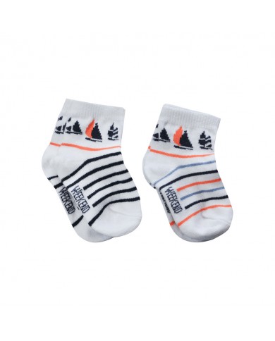 Chaussettes (lot de 2) Alaflotte - Blanc/Navy