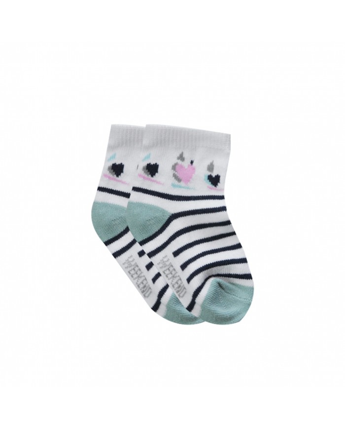 Chaussettes - Cupcoeur - Blanc/navy