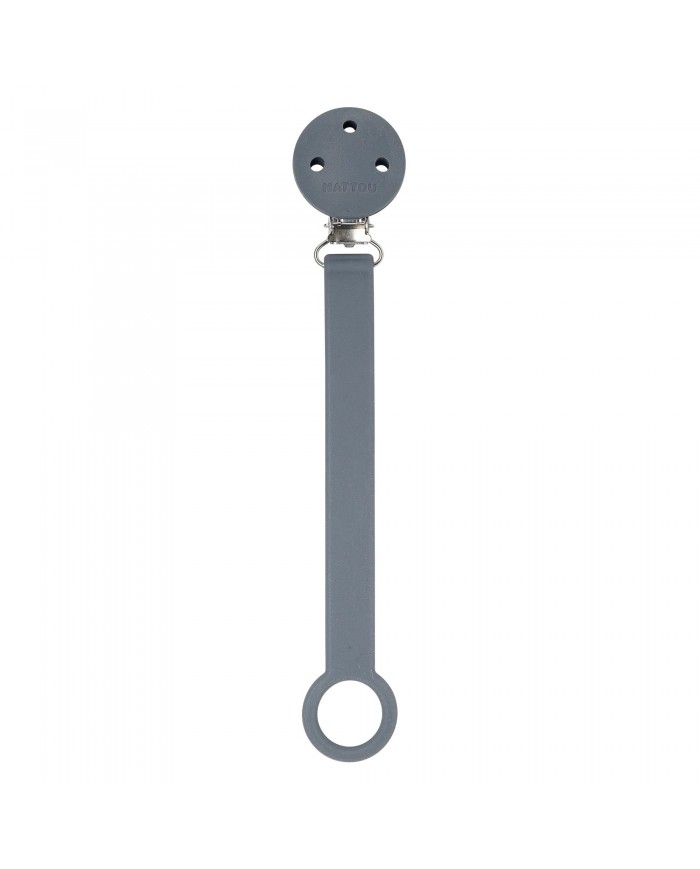 Attache sucette en silicone - Gris foncé Attache sucette en silicone - Gris foncé