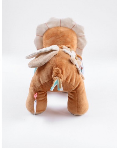 Peluche d'activités Babou en Veloudoux et mousseline - caramel