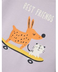 T-shirt Nbfvubie - Orchid Petal Best Friends