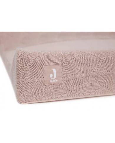 Housse matelas à langer 50x70cm Shell Knit - Wild Rose - GOTS Housse matelas à langer 50x70cm Shell Knit - Wild Rose - GOTS
