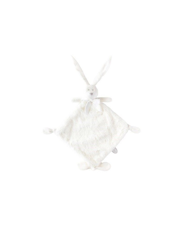 Doudou lapin Flore 35 cm - Blanc