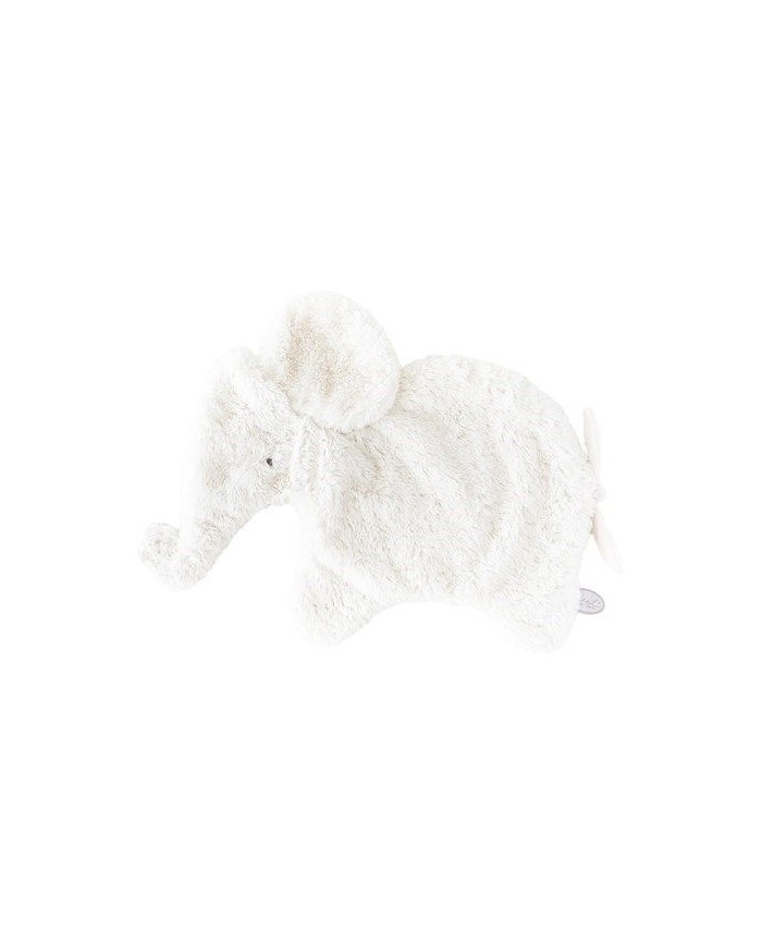 Doudou éléphant Oscar 42 cm - Blanc pastel