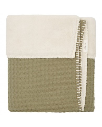 Couverture berceau 75x100cm teddy Oslo moss