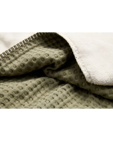 Couverture berceau 75x100cm teddy Oslo moss