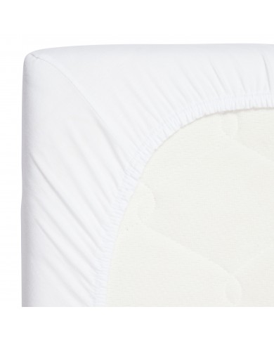 Drap housse 60x120 cm Soft fitted sheet - White