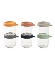 Set de 6 petits pots en verre 250 ml - Coloris mix