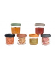 Set de 6 petits pots en verre 250 ml - Coloris mix