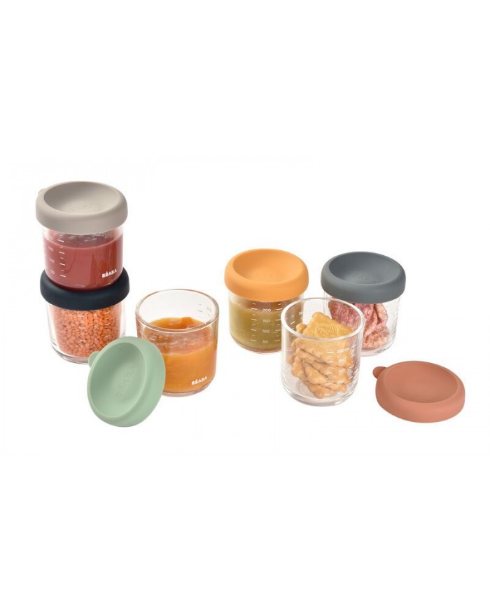 Set de 6 petits pots en verre 250 ml - Coloris mix
