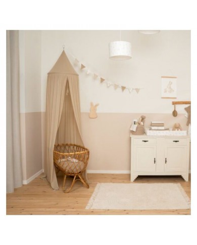 Ciel de lit mousseline Beige