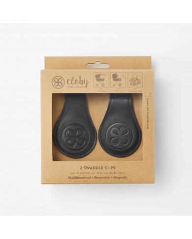 Set clips magnétiques en cuir Cloby - Black Set clips magnétiques en cuir Cloby - Black