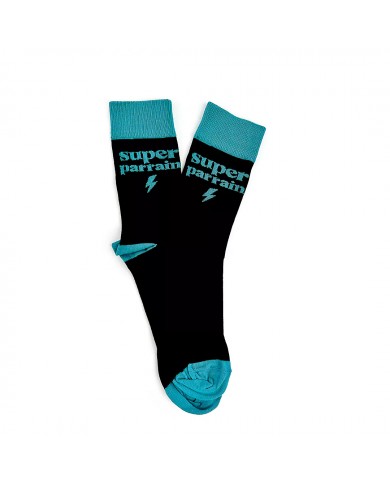Chaussettes "Veux-Tu Être Mon Super Parrain ?" Taille 42-46 Chaussettes "Veux-Tu Être Mon Super Parrain ?" Taille 42-46