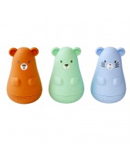 Jouet de Bain Silicone caramel/bleu/menthe