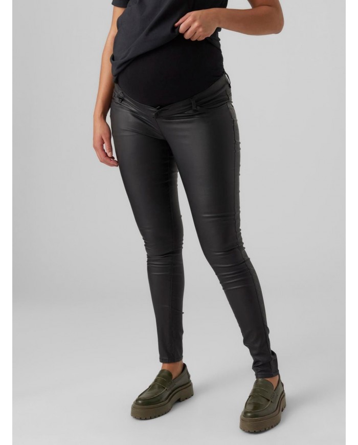 Pantalon VmmSeven Coated Slim fit - Black Pantalon VmmSeven Coated Slim fit - Black