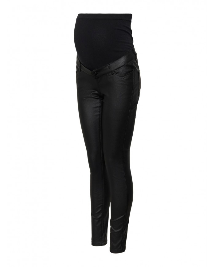 Pantalon VmmSeven Coated Slim fit - Black Pantalon VmmSeven Coated Slim fit - Black