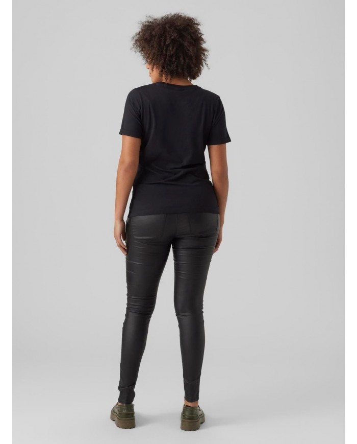 Pantalon VmmSeven Coated Slim fit - Black Pantalon VmmSeven Coated Slim fit - Black