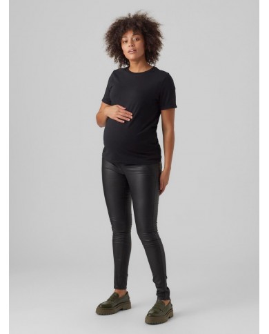 Pantalon VmmSeven Coated Slim fit - Black Pantalon VmmSeven Coated Slim fit - Black