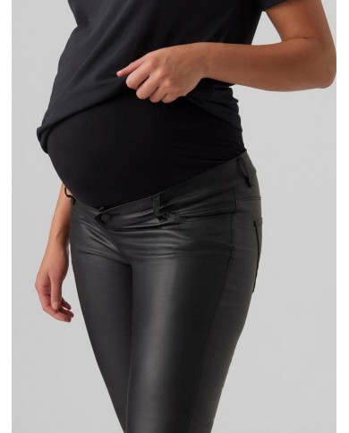 Pantalon VmmSeven Coated Slim fit - Black Pantalon VmmSeven Coated Slim fit - Black