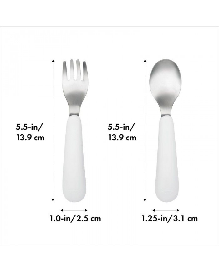 Fourchette & cuillère inox - Opal