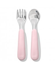 Fourchette & cuillère inox - Blossom