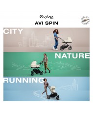 Poussette Avi Spin - BLK Stormy Blue light blue