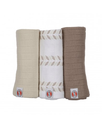 Lot de 3 tétras 70x70 cm Solid Matcha - Birch Lot de 3 tétras 70x70 cm Solid Matcha - Birch