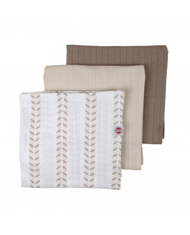 Lot de 3 tétras 70x70 cm Solid Matcha - Birch Lot de 3 tétras 70x70 cm Solid Matcha - Birch