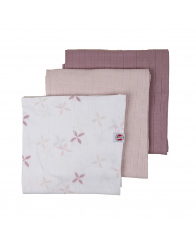 Lot de 3 tétras 70x70 cm Solid Matcha - Rose