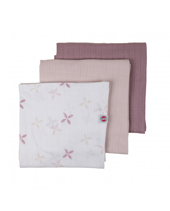 Lot de 3 tétras 70x70 cm Solid Matcha - Rose