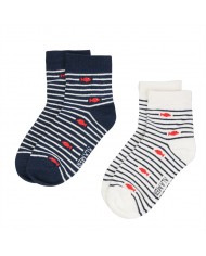 Chaussettes Hautemer - Ecru/Navy