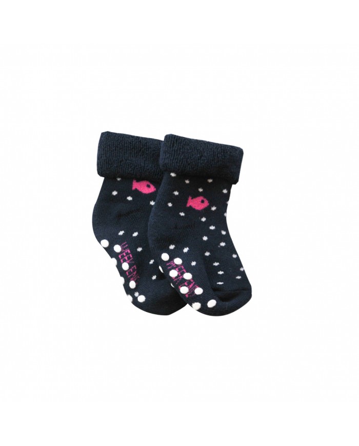 Chaussettes antidérapantes Lunettes - Navy pois