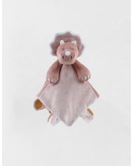 Doudou Popsie en Veloudoux, rose poudré/greige