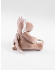 Peluche mini musicale Popsie en Veloudoux, blush/rose poudré