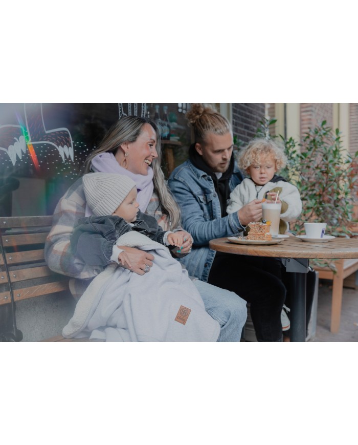 Couverture multifonction 95x75 cm en Teddy - Grey