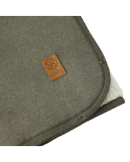 Couverture multifonction 95x75 cm en Teddy - Forest green