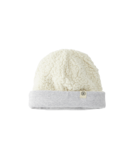 Bonnet réversible en Teddy - 0-6 mois - Grey