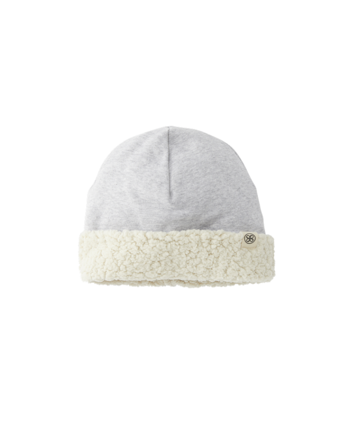 Bonnet réversible en Teddy - 6-12 mois - Grey