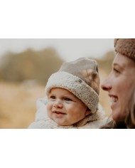 Bonnet réversible en Teddy - 6-12 mois - Grey