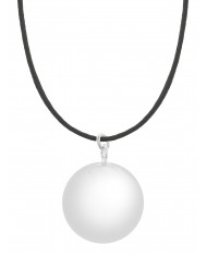 Boule argenté - cordon noir