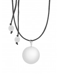 Boule argenté - cordon noir