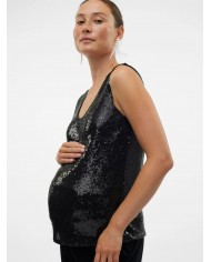 Pantalon paillettes Vmmkanva - Black/Silver detail Pantalon paillettes Vmmkanva - Black/Silver detail