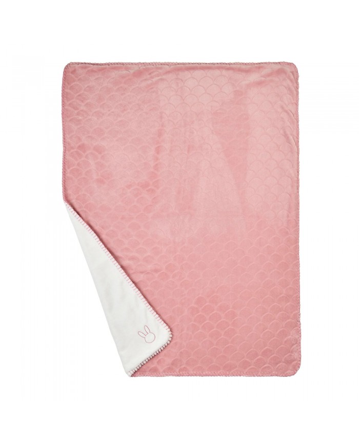 Couverture 75x100 cm Wavy - Vieux rose