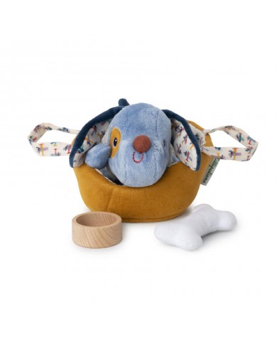 Jules le chien et son panier