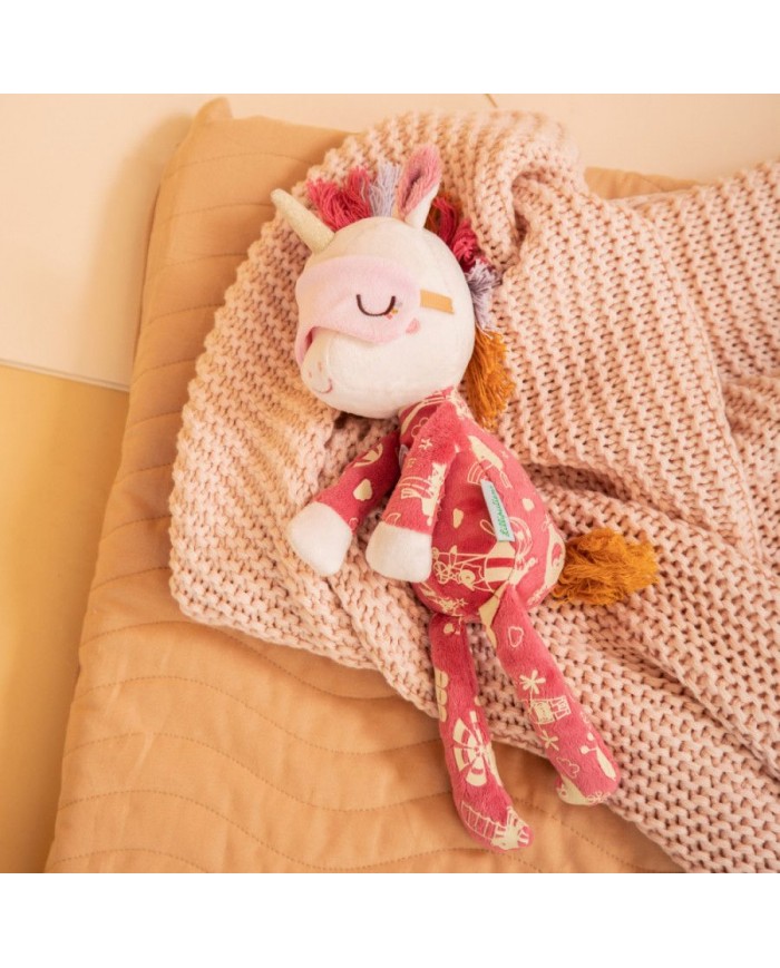 Peluche amie de la nuit Lena la licorne