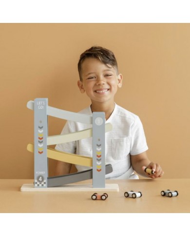 Rampe de course voiture bleu